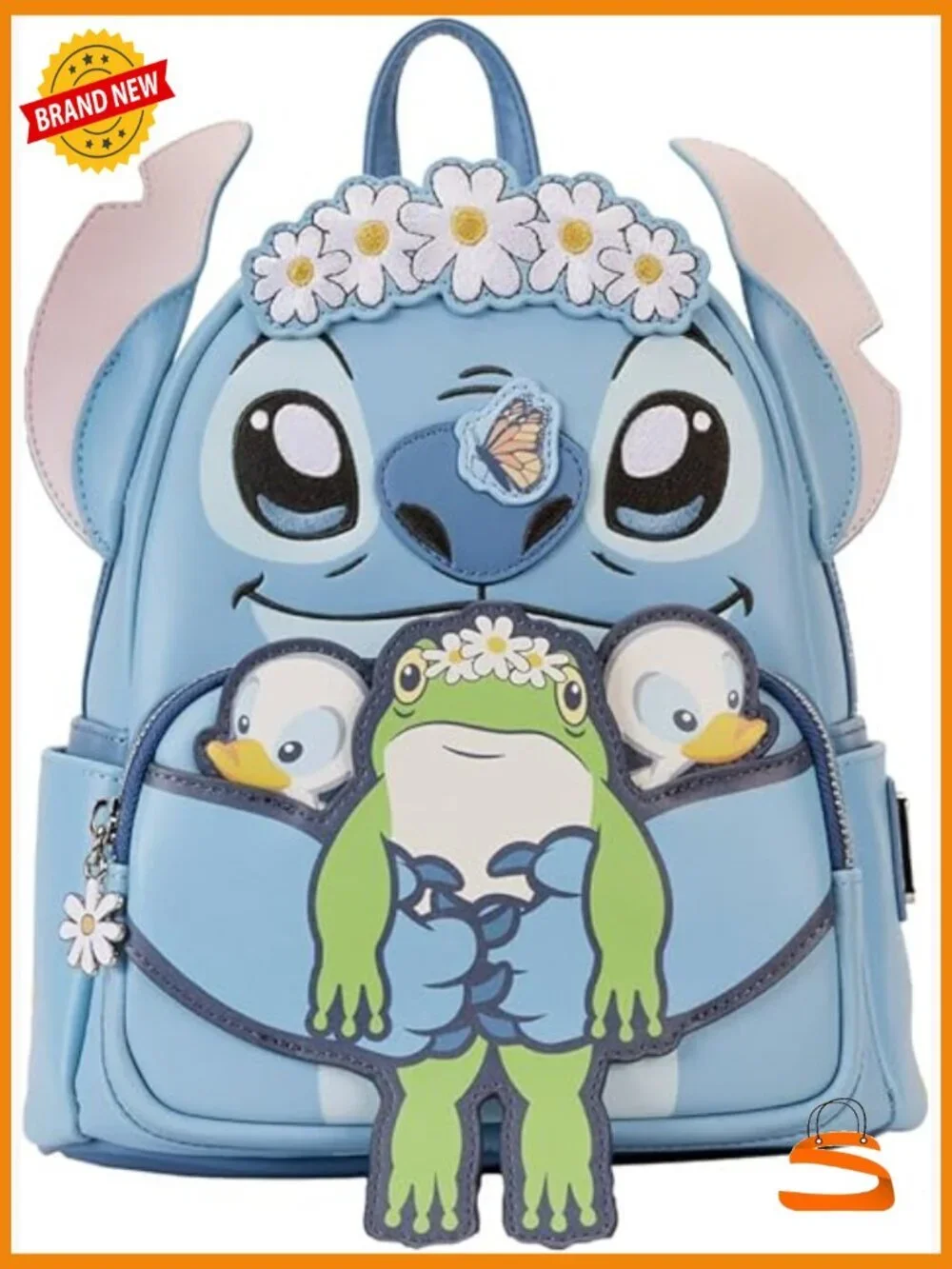 Double Strap Shoulder Bag Purse with Applique and Embroidery